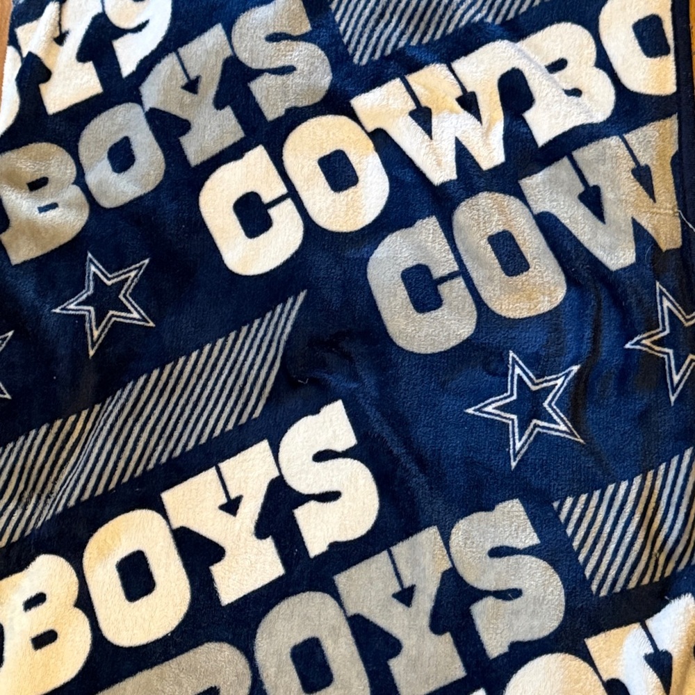 Blue Cowboys Fleece Blanket - Picture 3 of 5